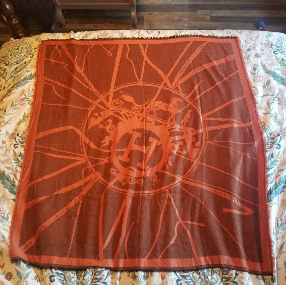 Authentic oversized Hermes shawl